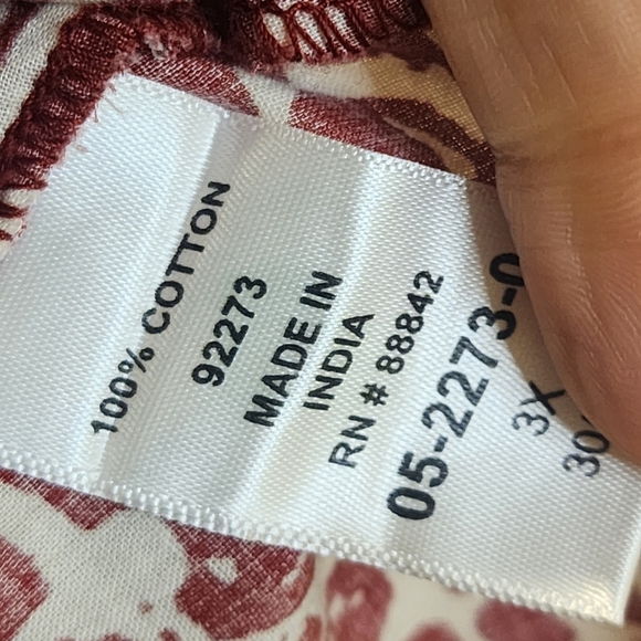 Women Within Chic Red and White Geometric Short Sleeves Maxi Dress Plus Size 3x - Picture 10 of 11